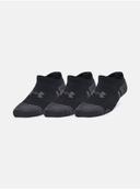 Under Armour Tech No Show 3 Pack Socks Juniors, Size C8 - C13, Black