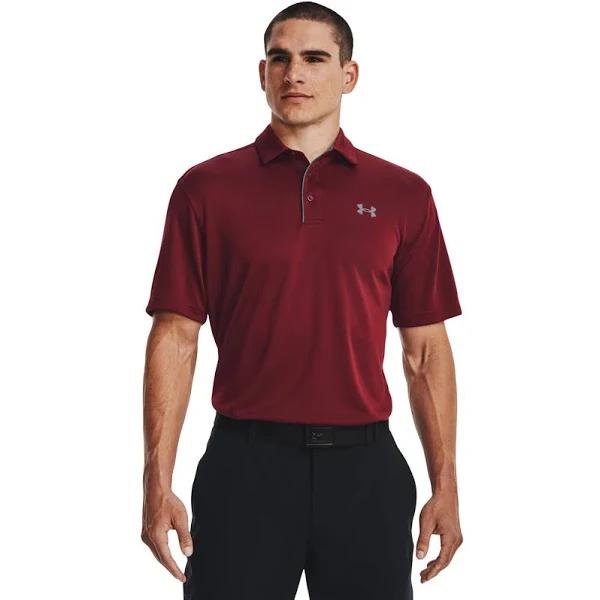 Under Armour Tech Short Sleeve Polo Red L / Tall Man