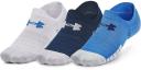 Under Armour Unisex HeatGear Ultra Low Tab 3-Pack Socks Blue XL