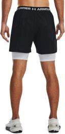 Under Armour Vanish Woven 2in1 Shorts Black White - L