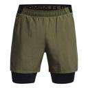 Under Armour Vanish Woven 2in1 Shorts Khaki Green Black - 3XL