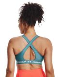 Under Armour Women's Armour Mid Crossback Sports Bra Blue LG