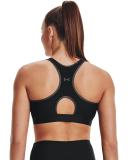 Under Armour Women's Armour Mid Keyhole Graphic Sports Bra - Black/Jet Grey XL