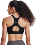 Under Armour Women's Armour Mid Keyhole Graphic Sports Bra - Black/Jet Grey XL