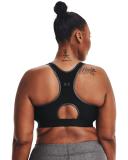Under Armour Women's Armour Mid Keyhole Graphic Sports Bra - Black/Jet Grey XL