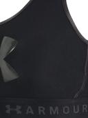 Under Armour Women's Armour Mid Keyhole Graphic Sports Bra - Black/Jet Grey XL
