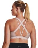 Under Armour Women's Crossback Low Sports Bra (Dash Pink/Dash Pink/White, Size M)
