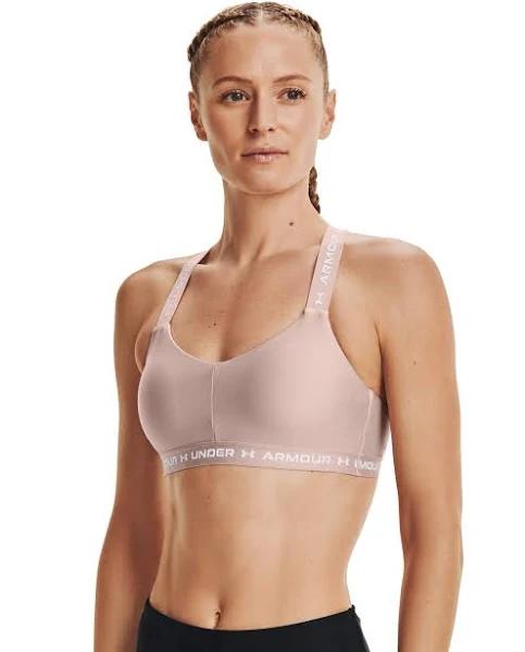 Under Armour Women's Crossback Low Sports Bra Pink LG