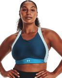 Under Armour Women's Infinity Mid High Neck Shine Sports Bra Blue XS
