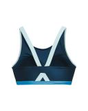 Under Armour Women's Infinity Mid High Neck Shine Sports Bra Blue XS