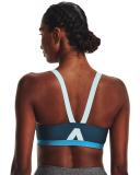 Under Armour Women's Infinity Mid High Neck Shine Sports Bra Blue XS