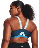 Under Armour Women's Infinity Mid High Neck Shine Sports Bra Blue XS
