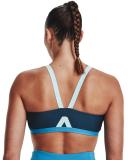 Under Armour Women's Infinity Mid High Neck Shine Sports Bra Blue XS