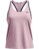 Under Armour - Women's Knockout Mesh Back Tank - Mauve Pink Light Heather/Black - XS