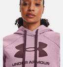 Under Armour - Women's Rival Fleece Logo Hoodie - Mauve Pink/Ash Plum - XS