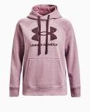 Under Armour - Women's Rival Fleece Logo Hoodie - Mauve Pink/Ash Plum - XS