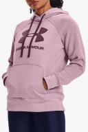 Under Armour - Women's Rival Fleece Logo Hoodie - Mauve Pink/Ash Plum - XS