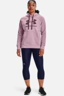 Under Armour - Women's Rival Fleece Logo Hoodie - Mauve Pink/Ash Plum - XS