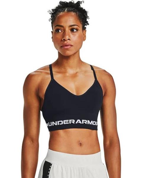 Under Armour Women's Seamless Low Long Sports Bra Gray XL