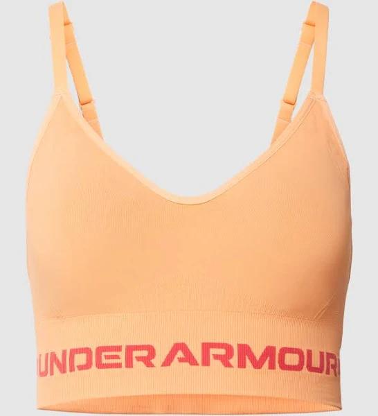 Under Armour Women's Seamless Low Long Sports Bra Orange MD