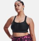 Under Armour Women's Armour High Crossback Zip Sports Bra Black 36DD