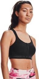 Under Armour Women's Armour High Crossback Zip Sports Bra Black 36DD