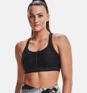 Under Armour Women's Armour High Crossback Zip Sports Bra Black 36DD