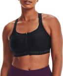 Under Armour Women's Armour High Crossback Zip Sports Bra Black 36DD