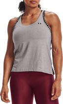 Under Armour Womens Knockout Mesh Back Tank Grey XXL @ Rebel Active