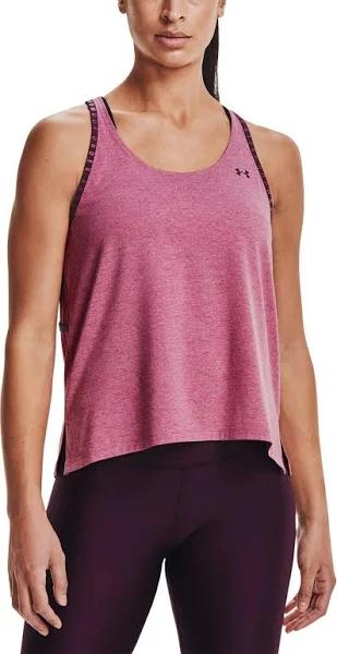 Under Armour Womens Knockout Mesh Back Tank Pink L
