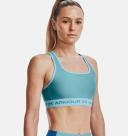 Under Armour Womens Mid Crossback Heather Sports Bra Pink M