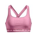 Under Armour Womens Mid Crossback Heather Sports Bra Pink M
