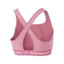 Under Armour Womens Mid Crossback Heather Sports Bra Pink XL