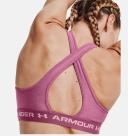 Under Armour Womens Mid Crossback Heather Sports Bra Pink XL