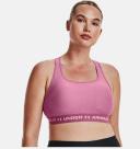 Under Armour Womens Mid Crossback Heather Sports Bra Pink XL
