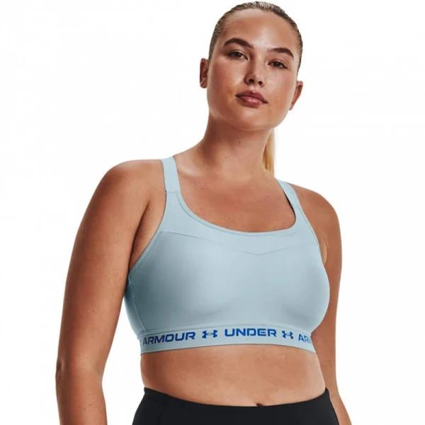 Under Armour Women's Crossback Mid Sports Bra Blue SM