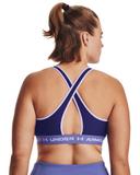 Under Armour Women's Crossback Mid Sports Bra Blue XL
