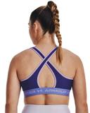 Under Armour Women's Crossback Mid Sports Bra Blue XL