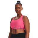 Under Armour Womens Mid Crossback Sports Bra Pink S @ Rebel Active