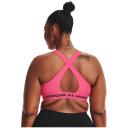 Under Armour Womens Mid Crossback Sports Bra Pink S @ Rebel Active