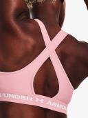 Under Armour Womens Mid Crossback Sports Bra Pink S @ Rebel Active