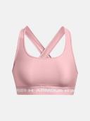Under Armour Womens Mid Crossback Sports Bra Pink S @ Rebel Active