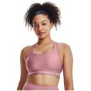Under Armour Womens Mid Crossback Sports Bra Pink S @ Rebel Active