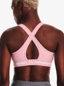 Under Armour Womens Mid Crossback Sports Bra Pink S @ Rebel Active