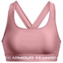Under Armour Womens Mid Crossback Sports Bra Pink S @ Rebel Active