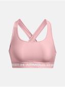 Under Armour Womens Mid Crossback Sports Bra Pink XS @ Rebel Active