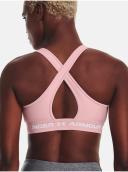 Under Armour Womens Mid Crossback Sports Bra Pink XS @ Rebel Active