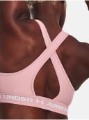 Under Armour Womens Mid Crossback Sports Bra Pink XS @ Rebel Active