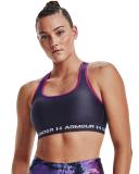Under Armour Womens Mid Crossback Sports Bra Steel M