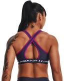 Under Armour Womens Mid Crossback Sports Bra Steel M